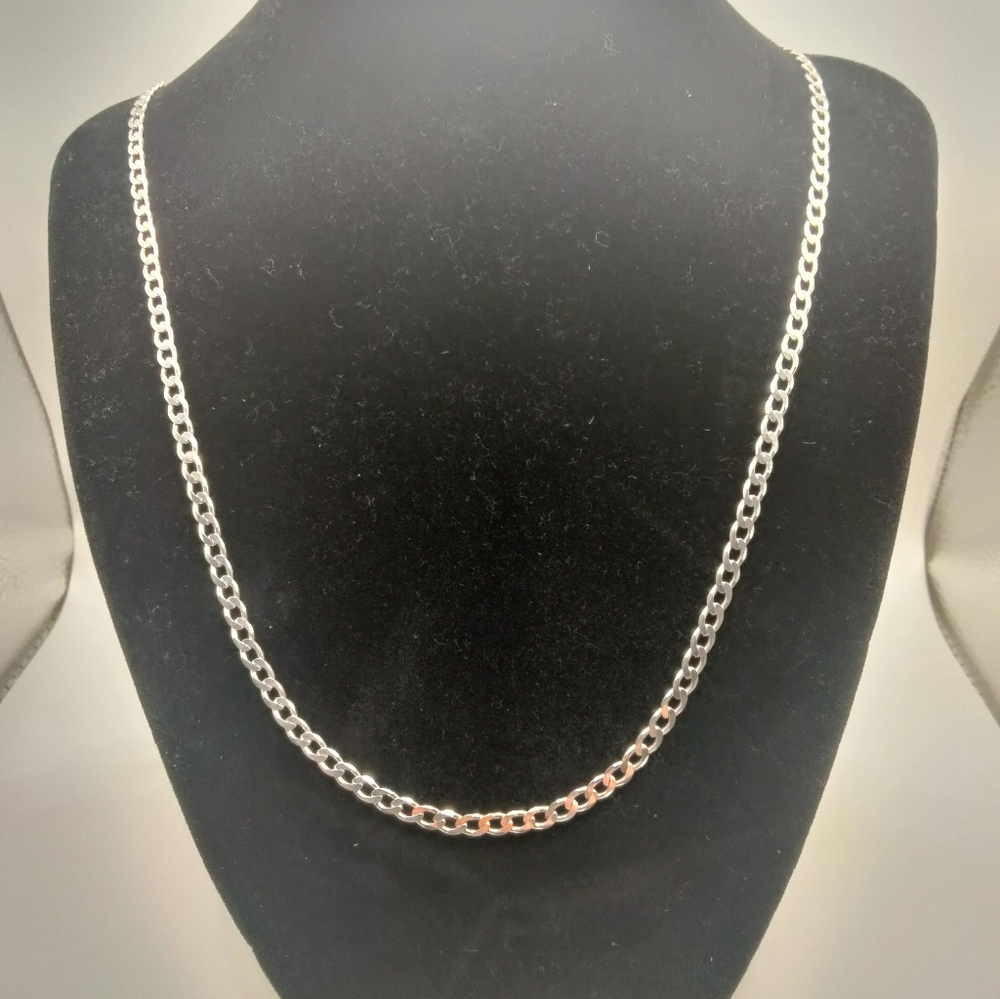 Handmade Sterling Silver 925 Cuban Link Chain 25 inch 12.62g taxco Mexico
